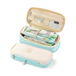 Big Capacity Pencil Pen Case Office College School Large Storage High Bag Pouch Holder Box Organizer Yellow Orange