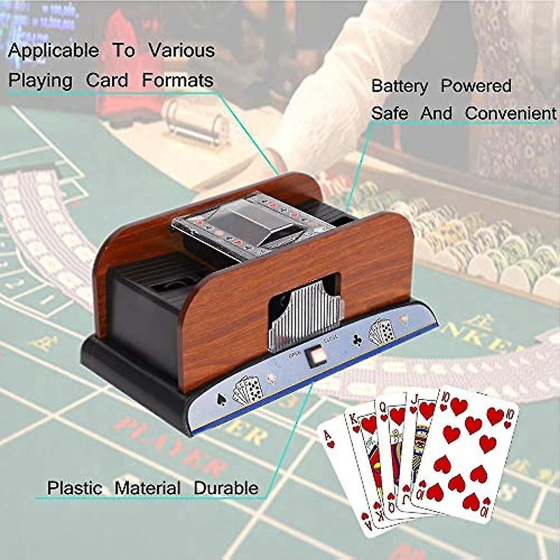 Buy Card Shufflers Durable And Reliable Wood Electric Card Shuffler