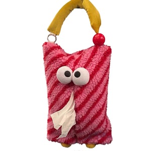 Cartoon Cute Tissue Box Car Tissue Box Girly Plush Drawer Household Tissue Bag Hanging Tissue Box A