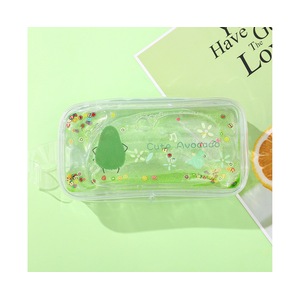 Cosmetics Bag Waterproof Fashion Cartoon Pencil Case Transparent School Pen Box for Home