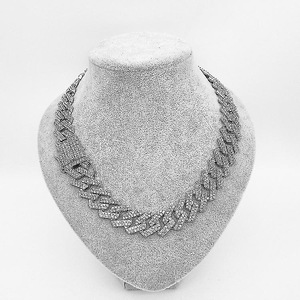Cuban Chain Necklaces Silver/gold Cuban Link Chains Mens Iced Out Miami Bling Diamond Hip Hop Jewelry For Women