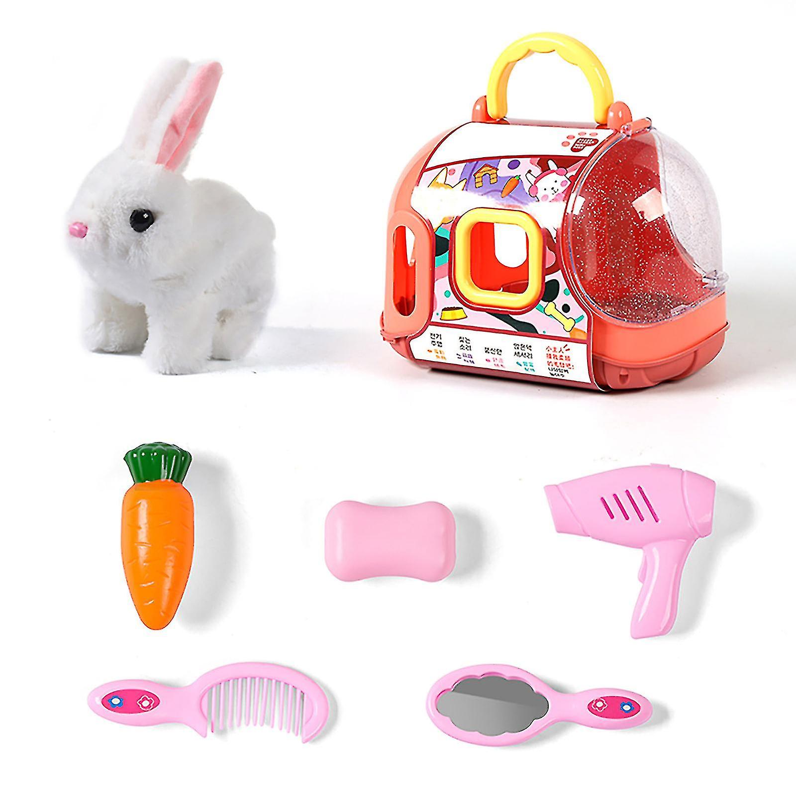 Buy Electric Cute Walking Talking Rabbit Puppy Plush Toy Pet Cage Toy ...