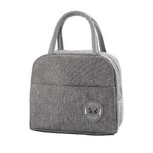 Insulated Lunch Bag, Lunch Bag Portable Lunch Box Bag Waterproof Lunch Box Bag, for Office School Travel Camping Prepared Meals (Grey)