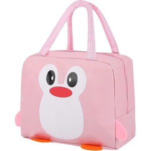 Insulated Lunch Bag, Tote Lunch Bag With Zipper, Easy Clean Lunch Box Bag For Women, Men, Student And Kid (pink)