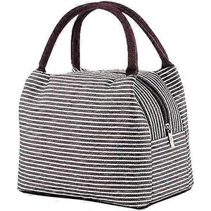 Lunch Bags Reusable Lunch Tote Bags Portable Lunch Cooler Bag Lunch Holder Insulated Lunch Box Bag for Picnic Office Beach (Brown