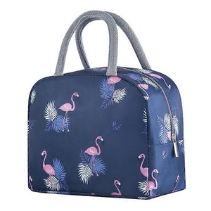 Lunch Box Tote Bag Insulation Bag Lunch Bag Lunch Box Bag Insulation Bag With Rice Bag Thickened Aluminum Foil Tote Bag (Navy Flamingo)