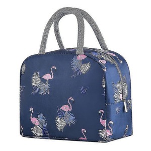lunch Box Tote Bag Insulation Bag Lunch Bag Lunch Box Bag Insulation Bag With Rice Bag Thickened Aluminum Foil Tote Bag (navy Flamingo) PXCL