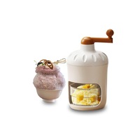 Manual Snow Cone Maker: Portable Home Hand Shake Smoothie Ice Crusher And Ice Cream Maker (With 2 Ice Boxes)