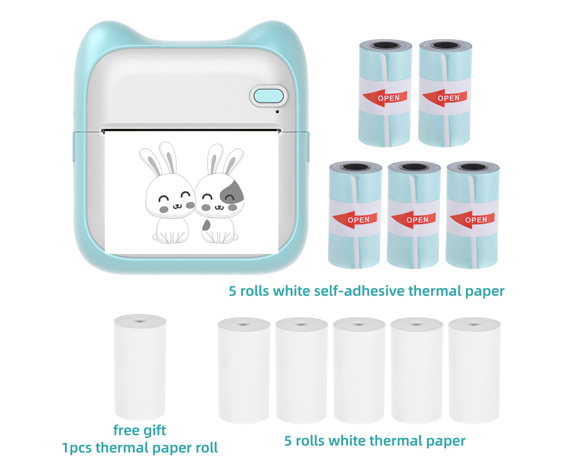 Buy Mini Pocket Photo Printer Portable Thermal Printing Machine 203dpi ...