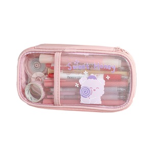 Pencil Case Pen Bag Clear Case Marker Pouch Multifonction Organizer Box Transparent case Makeup School Gift