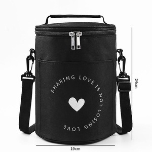Round Insulated Lunch Box Bag Insulated Bag Large Size Straight Tube Lunch Bag Storage Take To Work Insulated Bag,lunch Bag For Camping