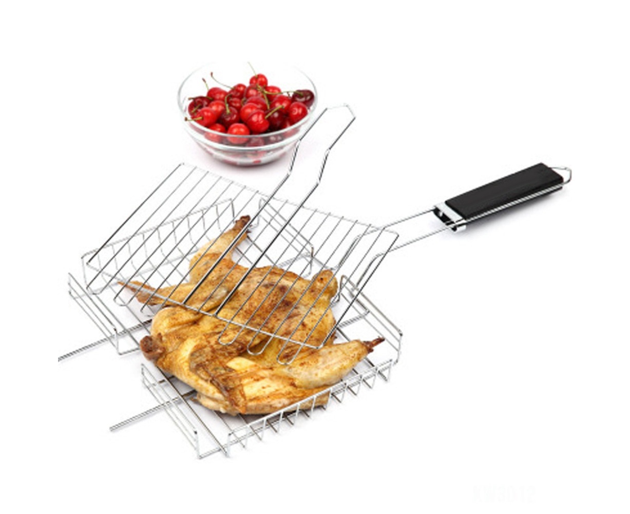 Buy Stainless Steel Rectangle BBQ Grill Outdoor Camp Barbecue Net Rack ...