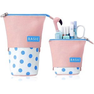 Stand up Pencil Holder Telescopic Pencil Case Transformer Pen Box Cartoon Cute Stationery Pouch Bag