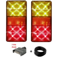 Roxom LED Boat Trailer Light Kit 80 x 150 Flat Plug Boat Trailer
