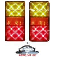 Roxom LED Boat Trailer Lights 80 x 150 with Number Plate Light Boat Trailer