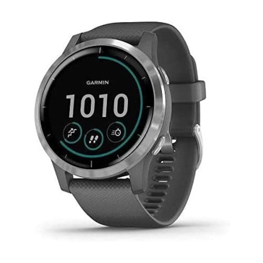 Garmin Vivoactive 4 GPS Fitness Smartwatch, Silver with Grey Band - AU Version