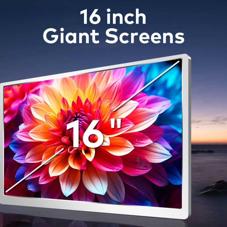 Trion 16" FHD Portable Monitor Quad Screen with One-Cable Triple Display Screen Extender for Laptops (Win10+, Mac M1/M2/M3) (AU Version)