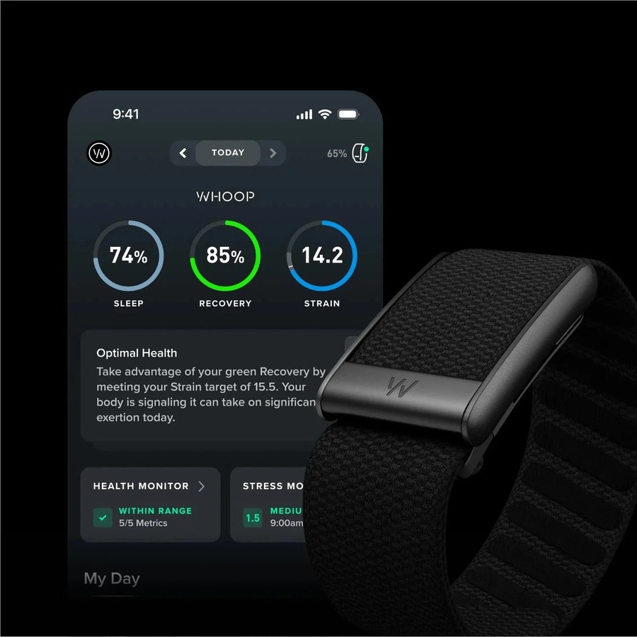 WHOOP Peak 5.0 Health & Fitness Tracker – Black