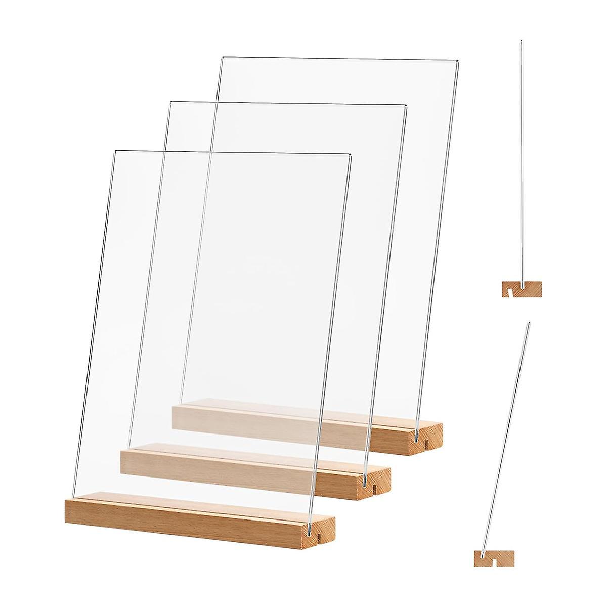 PPH-Sisy Acrylic Sign Holder 5x7, Clear Table Display Stand - View #4