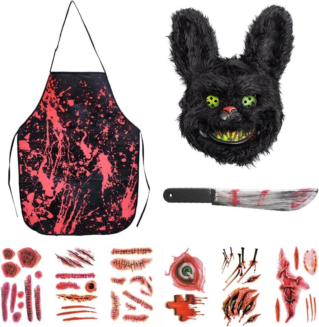 Buy Capaneus Horror Rabbit Butcher Costume Halloween, Chainsaw ...