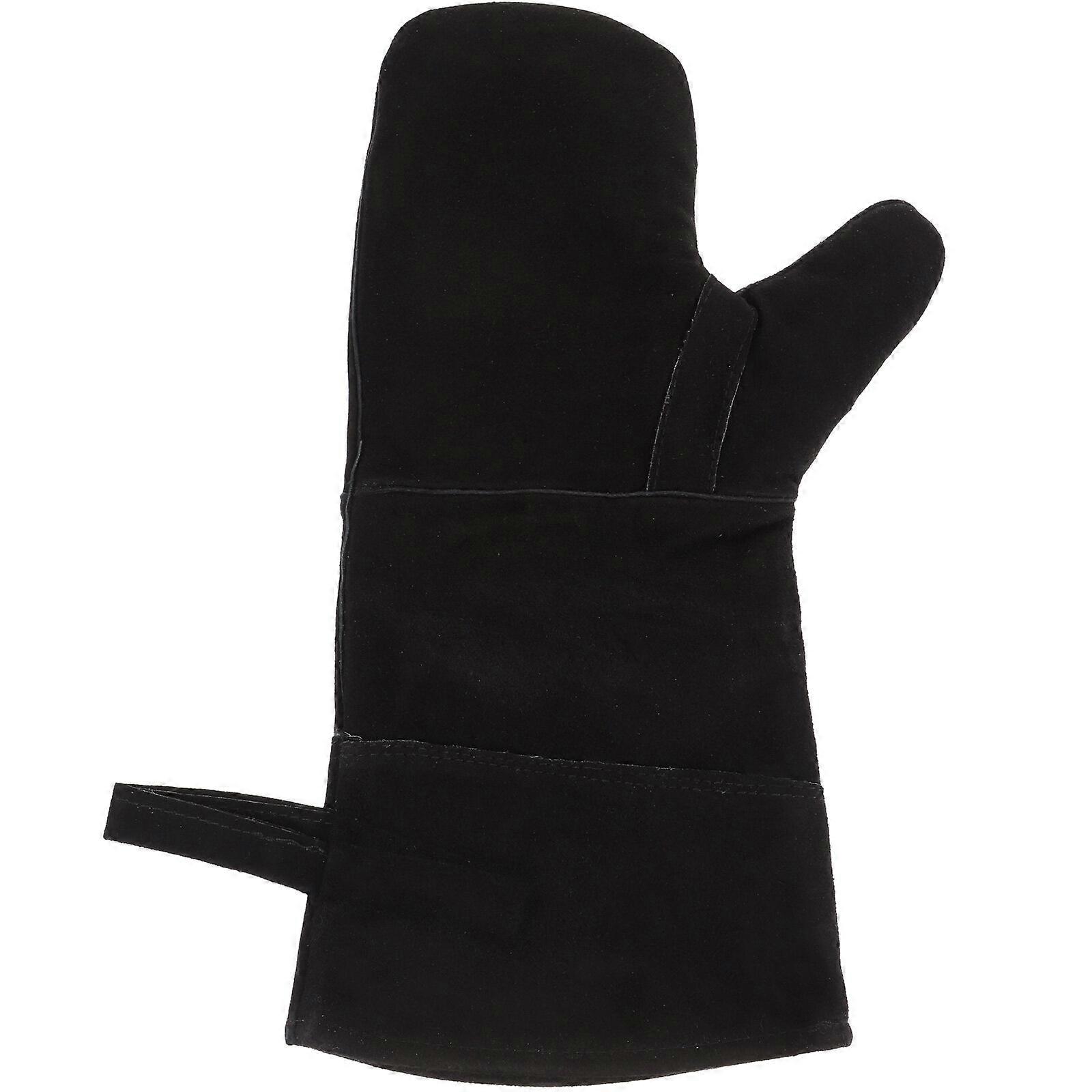thumbnail image 2 of ICLOVER 16" Welding Gloves - Heat & Fire Resistant Leather - BBQ, Grill, Blacksmith 2 of 5