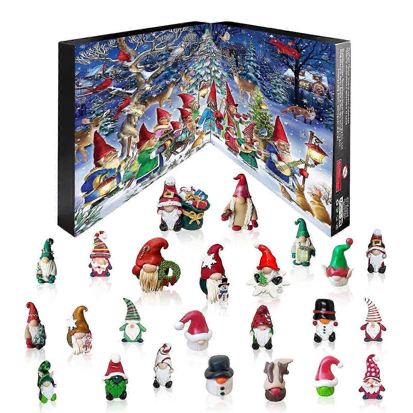 Buy JOYBUY 2025 Resin Gnome Christmas Advent Calendar – 24PCS Blind Box ...