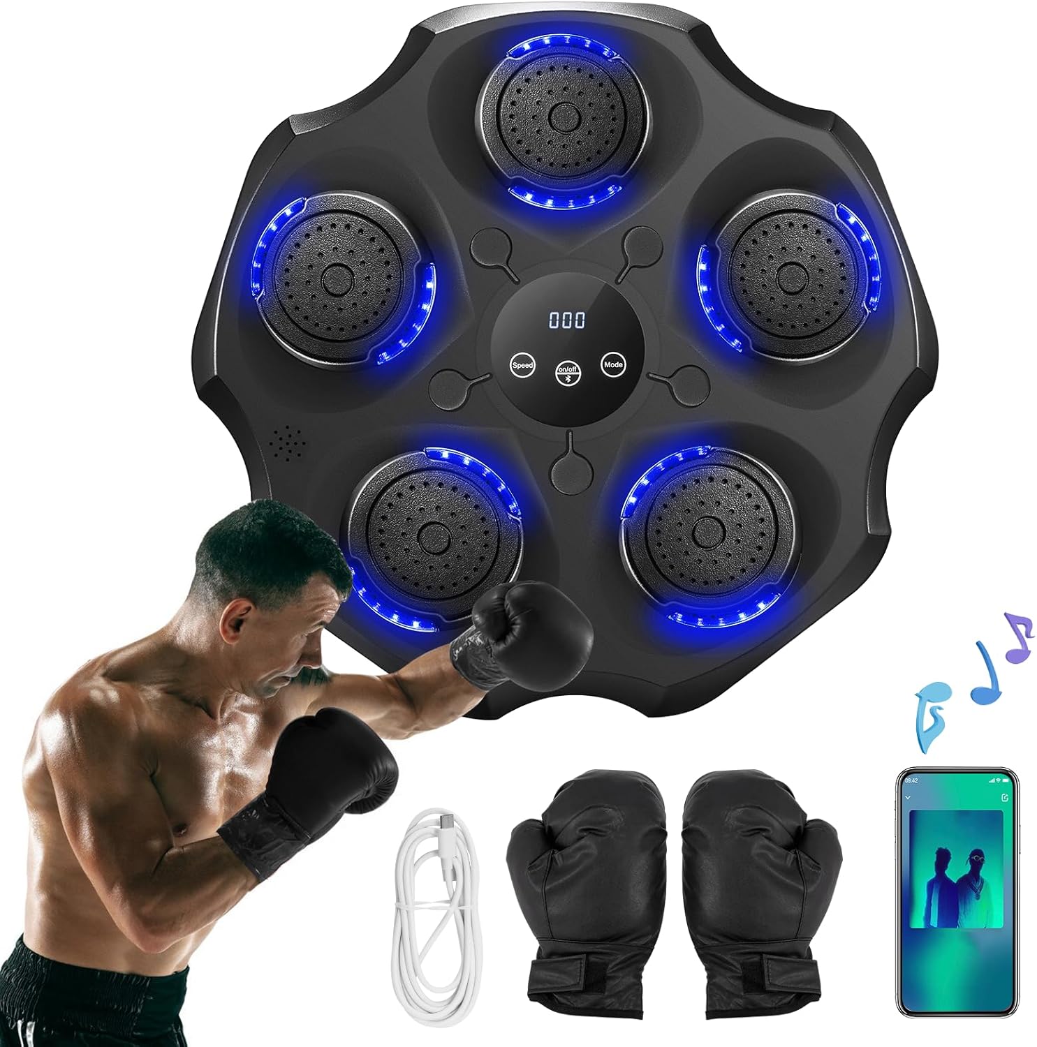 Buy JOYBUY LED Display Music Boxing Machine – Wall Mounted Lite Boxer ...