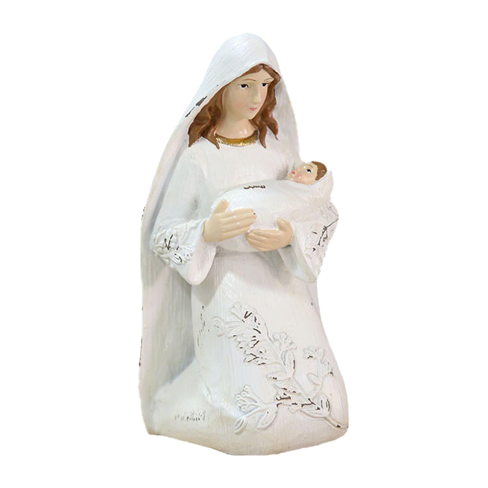 Buy JOYBUY Resin Virgin Mary of Jerum Statue Xmas Table Centerpiece ...