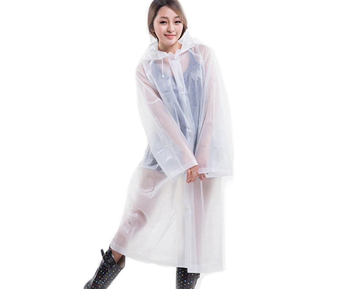 Buy See Through Hooded Raincoat Festival Long Rain Coat Outdoor Camping ...