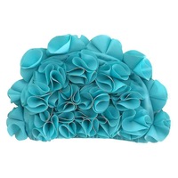 Women Swimming Cap New Elastic Nylon Fabric Protect Ears Long Hair Sports Swim Pool Hat For Female Outdoor