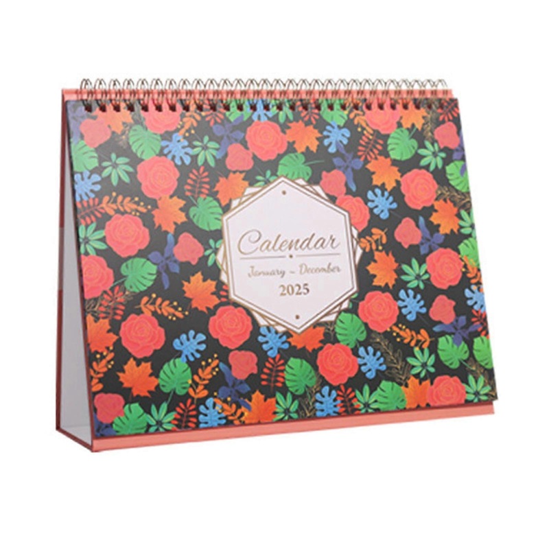 Buy 2025 Desk Calendar 12 Months Standing Flip Calendar Desktop Stand