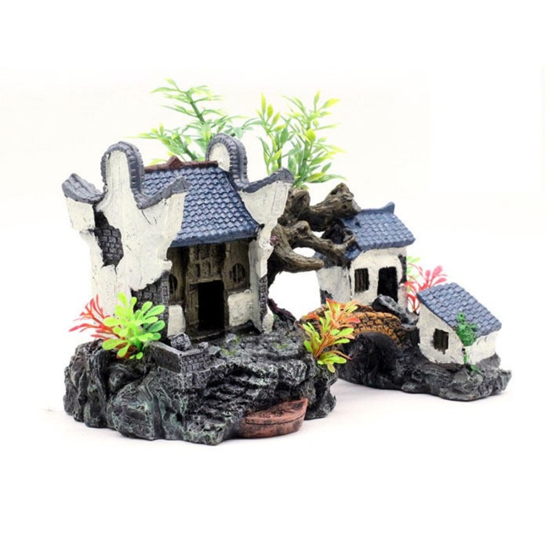 POPETPOP Heart Castle Aquarium Decoration – Pink Fish Tank Hideout For Cichlids 11 thumbnail image