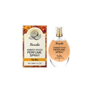 Roxelis Amber Wood Perfume Spray Fresh Scent Exudes Charm Amber Natural Light Long-Lasting Portable Perfume