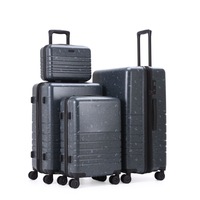 Kate Hill Terrazzo Black 4pc Set Luggage