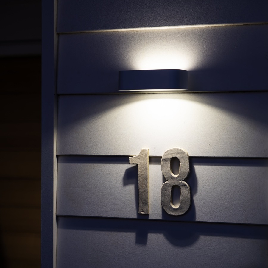 Modern Coastal Solar Wall Light - Cool White - SHORE