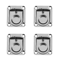 4Pcs Stainless Steel Boat Recessed Hatch Pull Handle