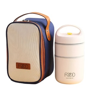 Stainless Steel Thermal Lunch Box with Insulated Bag