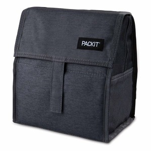 PackIt Freezable Cooler Box Lunch Bag To Keep Food/ Drinks Cold City Charcoal