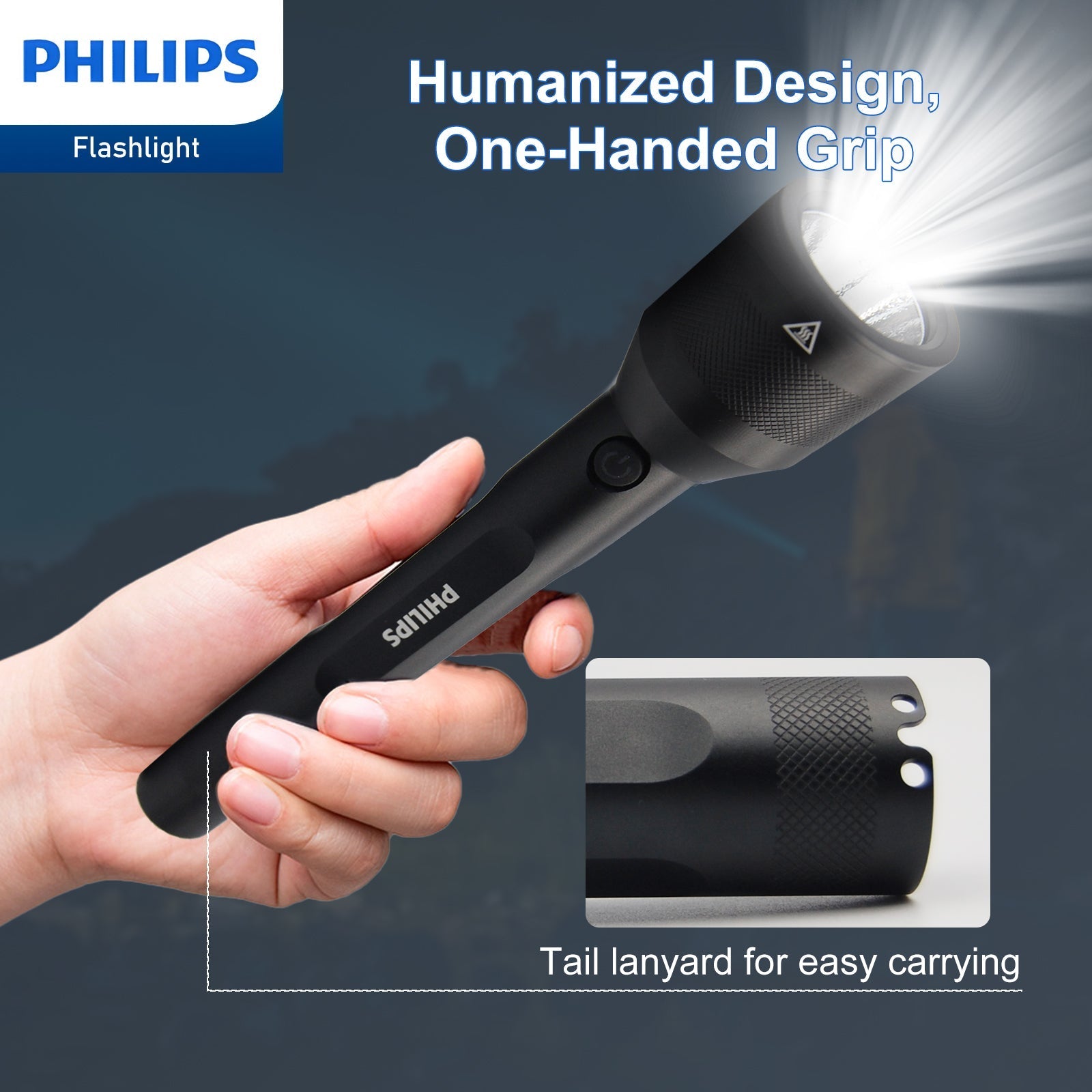 Buy Philips Rechargeable LED Flashlights High Lumens 1000 Lumens Bright Powerful Tactical Handheld Flash Light 5 Modes IPX5 Waterproof Flash Lights for Camping Emergency Hiking Black SFL3602R MyDeal