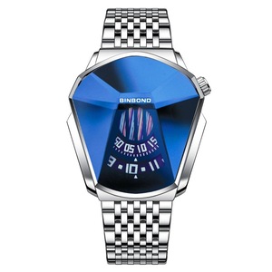 Men Diamond Dial Quartz Watch - Locomotive Concept
