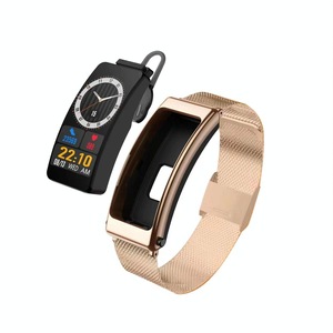1.14 Inch Steel Band Earphone Detachable Smart Watch Support Bluetooth Call