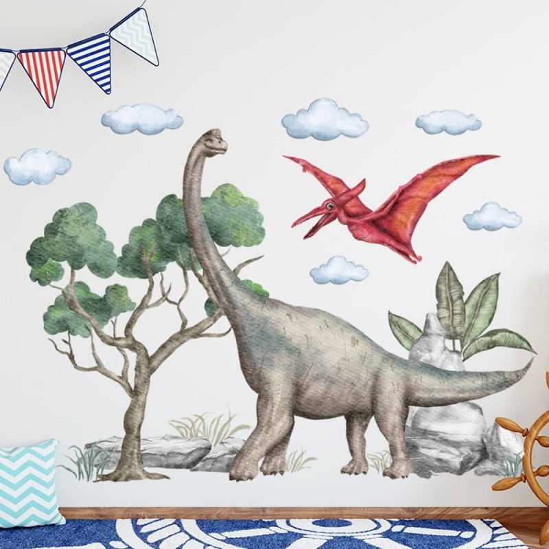 Buy 120cmx86cm Large Pterosaur Flying Dinosaurs Cartoon Wall Stickers