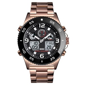 Men Casual Sports Watch with Large Dial and Steel Band