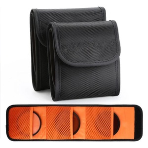 3 Pockets Lens Filter Bag Camera Lens Filter Pouch for 49mm-77mm Nd Uv Cpl Camera Lens Filter Holder Wallet Case