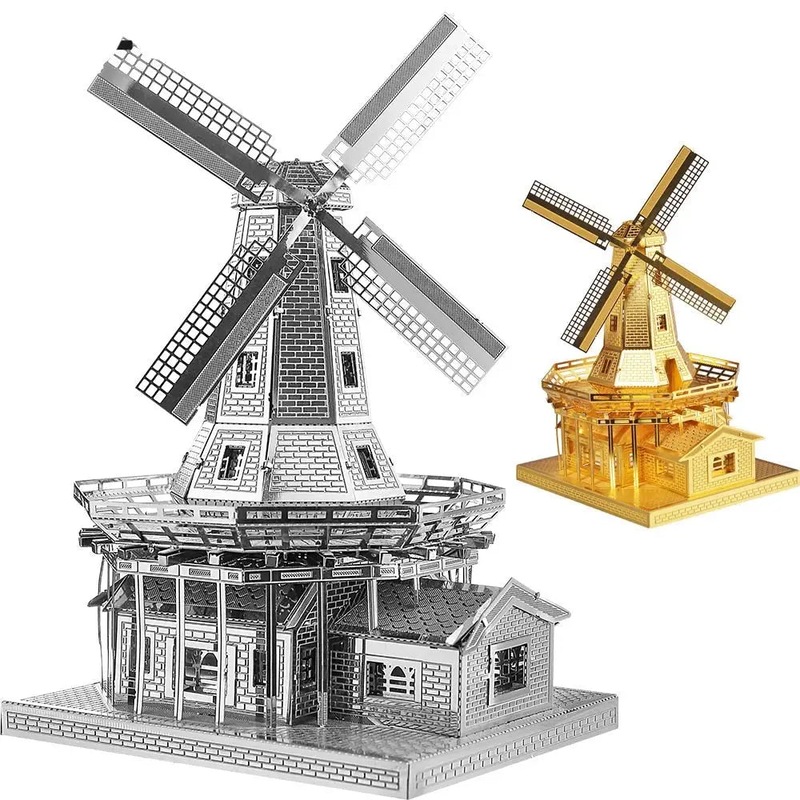 Buy 3d Metal Puzzles Diy Dutch Windmill Model Kits For Teens Hobbies
