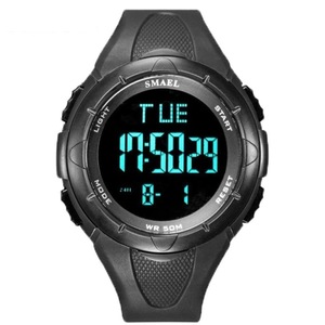 6 in 1 Men's 50m Waterproof Led Digital Wrist Watch Bracelet
