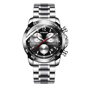 Waterproof Luminous Men Watch with Steel Strap