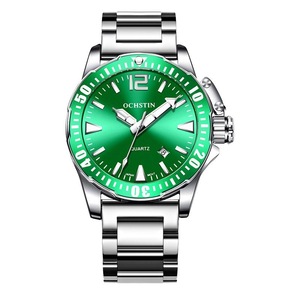 Waterproof Luminous Men Watch with Steel Strap - Multifunctional