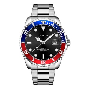 Waterproof Luminous Men Watch with Steel Strap - Multifunctional