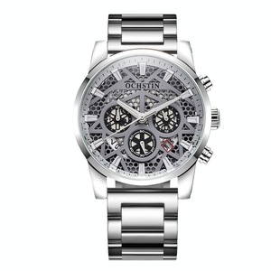 Waterproof Multifunctional Men Watch with Quartz Movement and Steel Strap
